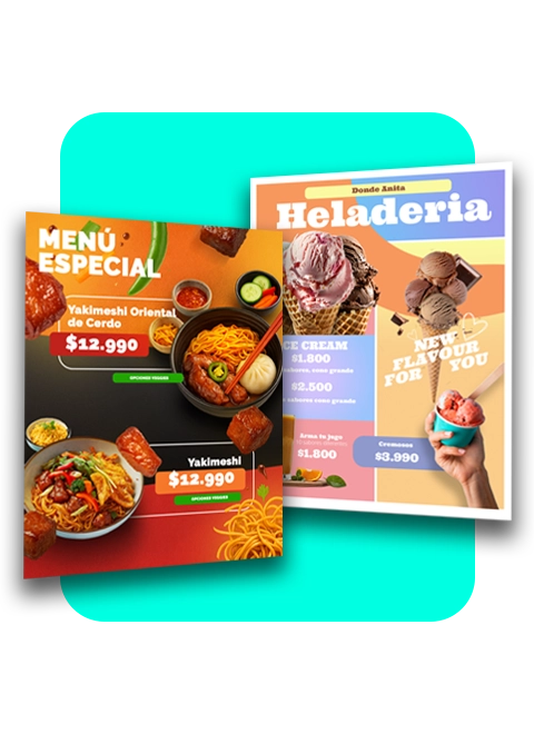 Diseño de carta de menú Al Merken